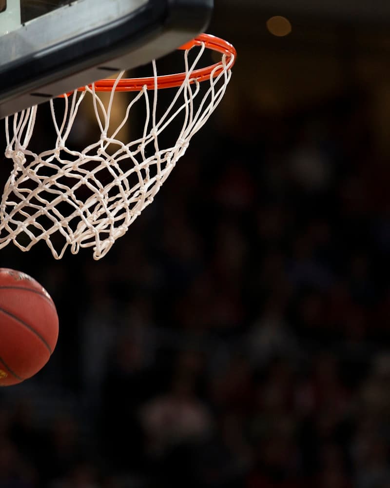 Basketball players during a game