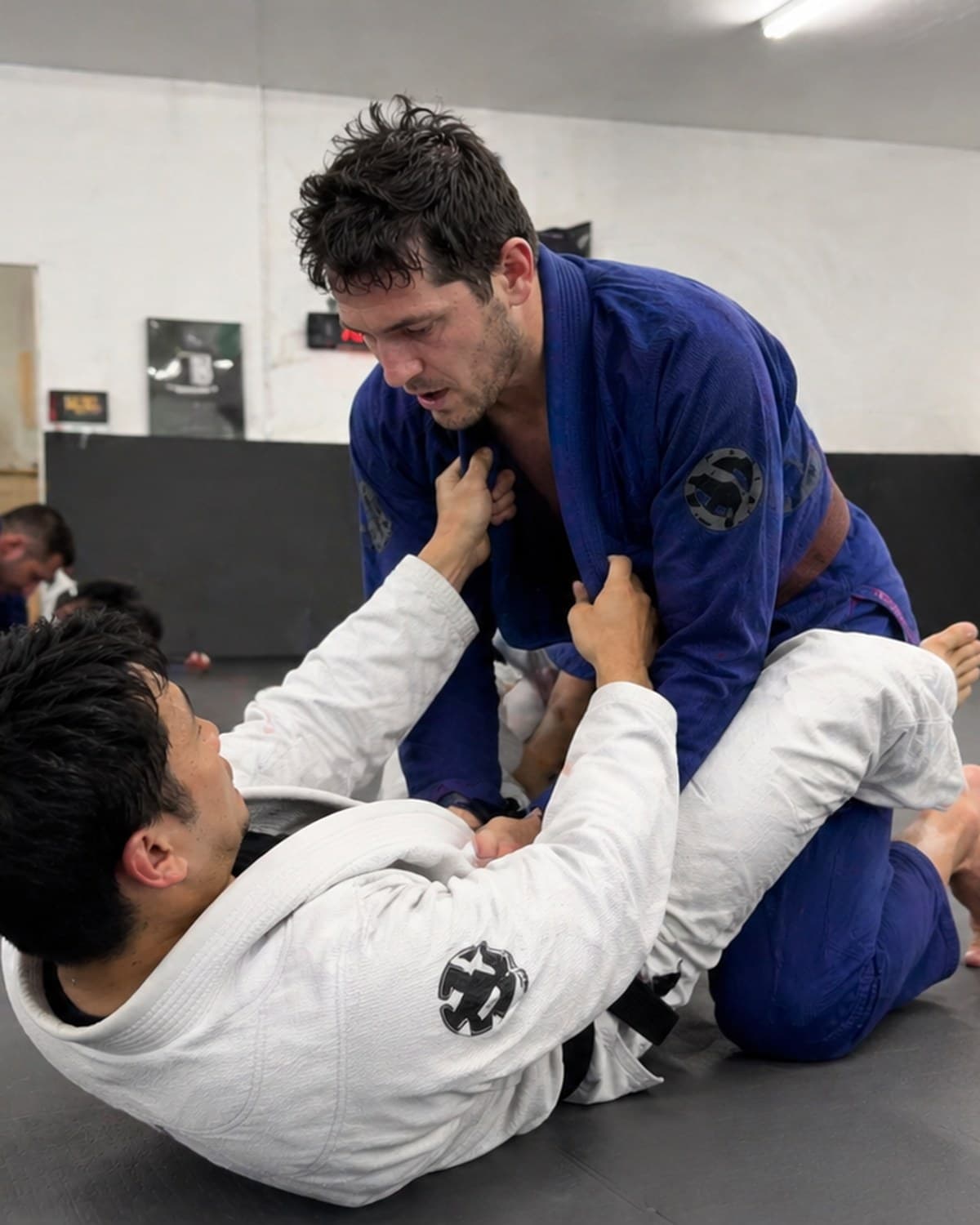 Martial arts training in a gym